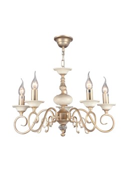 Maytoni Perla 5xE14 60W żyrandol ARM337-05-R kremowy oraz złoty