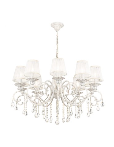 Maytoni Grace 10xE14 40W chandelier ARM247-10-G white and gold
