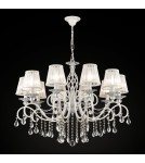 Chandelier with lampshade - Maytoni Grace 10xE14 40W chandelier ARM247-10-G white and gold - product 2