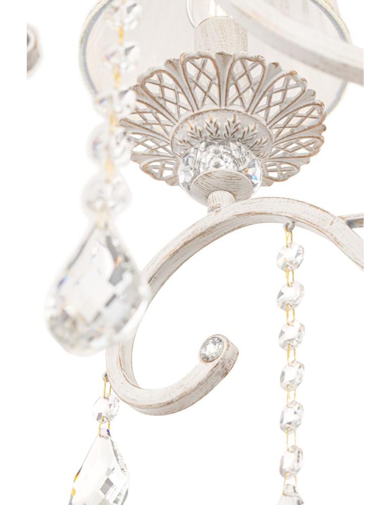 Chandelier with lampshade - Maytoni Grace 8xE14 40W chandelier ARM247-08-G white and gold - product kolory-swiatla.pl 3