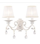 Wall lamps with lampshade - Maytoni Grace 2xE14 40W wall lamp ARM247-02-G white and gold - product 1