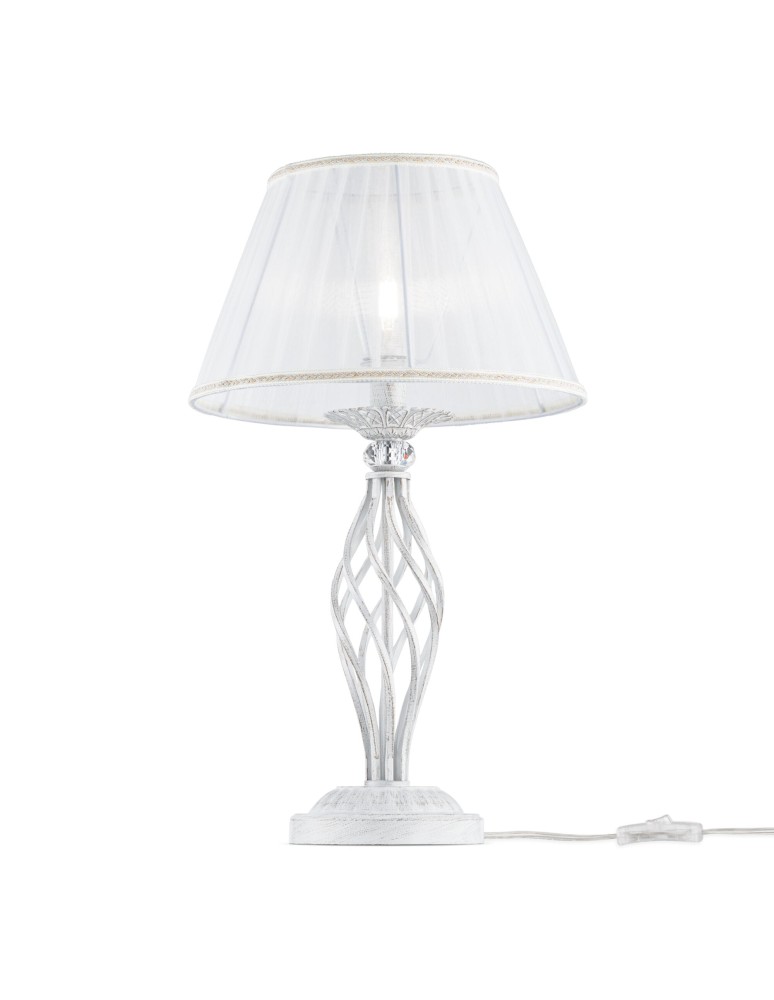 Table lamps with lampshade - Maytoni Grace 1xE14 40W table ARM247-00-G white and gold - product kolory-swiatla.pl 1