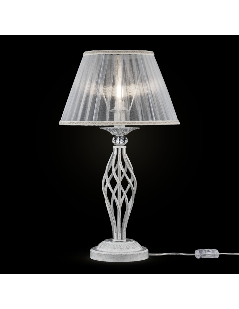 Table lamps with lampshade - Maytoni Grace 1xE14 40W table ARM247-00-G white and gold - product kolory-swiatla.pl 2