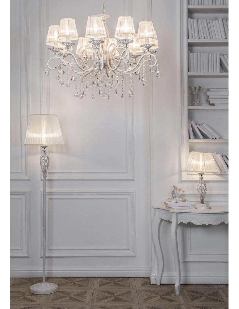 Table lamps with lampshade - Maytoni Grace 1xE14 40W table ARM247-00-G white and gold - product kolory-swiatla.pl 3