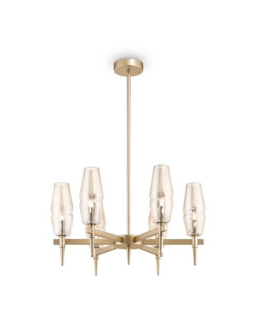 Maytoni Lita 6xG9 28W żyrandol H002PL-06G złoty mat