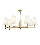 Chandelier with lampshade - Maytoni Zaragoza 7xE14 40W chandelier H001CL-07BS brass - product 1