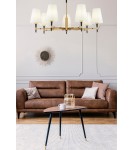 Chandelier with lampshade - Maytoni Zaragoza 7xE14 40W chandelier H001CL-07BS brass - product 3