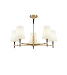 Chandelier with lampshade - Maytoni Zaragoza 5xE14 40W chandelier H001CL-05BS brass - product 1