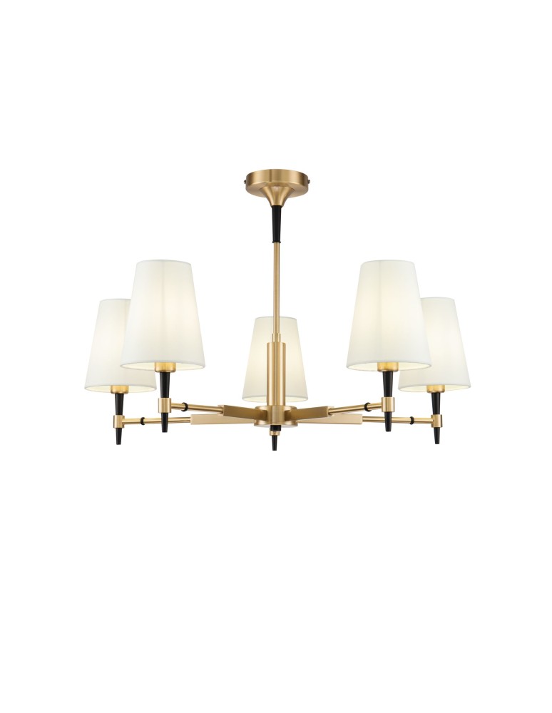 Chandelier with lampshade - Maytoni Zaragoza 5xE14 40W chandelier H001CL-05BS brass - product kolory-swiatla.pl 1