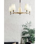 Chandelier with lampshade - Maytoni Zaragoza 5xE14 40W chandelier H001CL-05BS brass - product 3