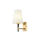 Wall lamps with lampshade - Maytoni Zaragoza 1xE14 40W wall lamp H001WL-01BS brass - product 1