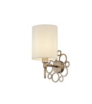 Wall lamps with lampshade - Maytoni Anna 1xE14 40W wall lamp H007WL-01G antique gold - product 1