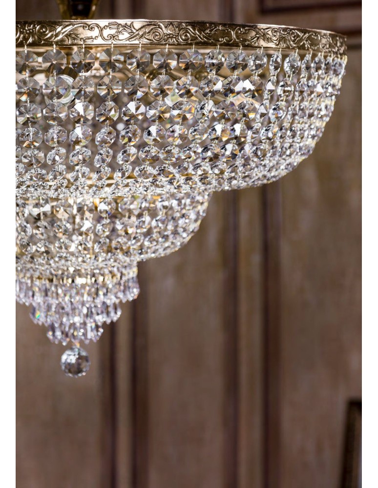 Ceiling lamps with crystals - Maytoni Palace 18xE27 60W chandelier DIA890-CL-18-G antique gold - product kolory-swiatla.pl 3