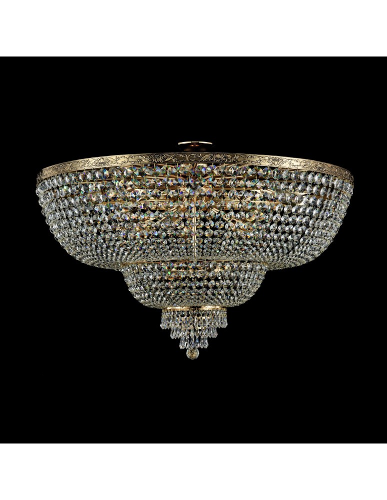 Ceiling lamps with crystals - Maytoni Palace 18xE27 60W chandelier DIA890-CL-18-G antique gold - product kolory-swiatla.pl 4