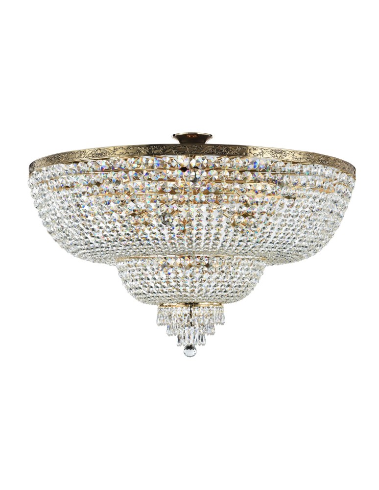 Ceiling lamps with crystals - Maytoni Palace 18xE27 60W chandelier DIA890-CL-18-G antique gold - product kolory-swiatla.pl 5