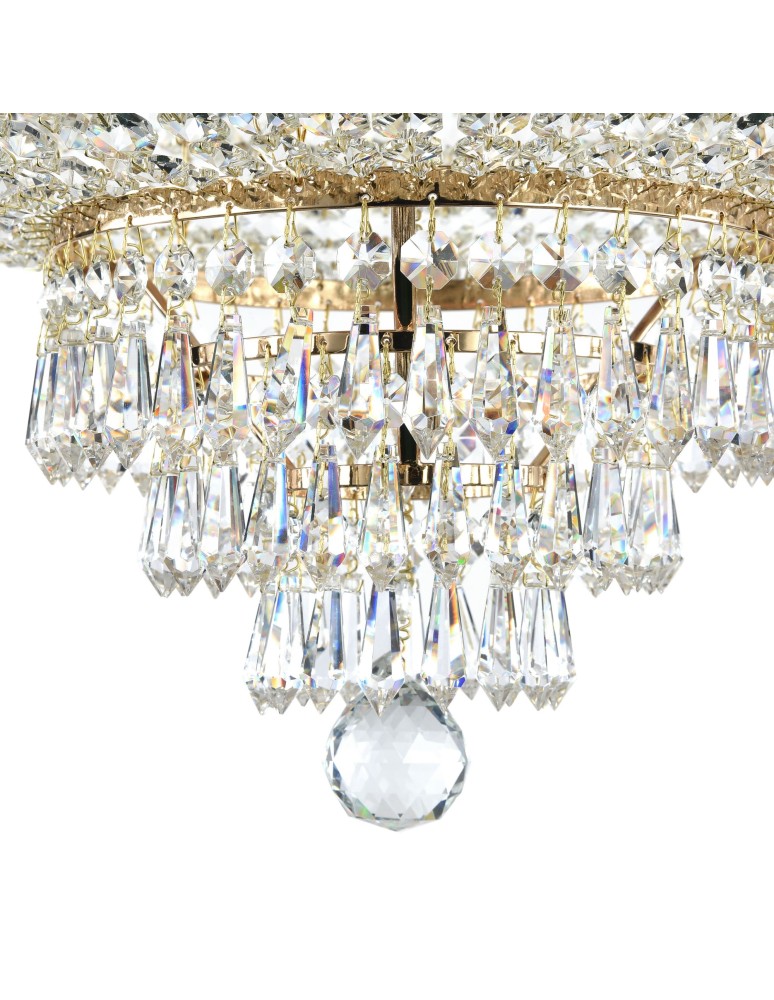 Ceiling lamps with crystals - Maytoni Palace 18xE27 60W chandelier DIA890-CL-18-G antique gold - product kolory-swiatla.pl 6