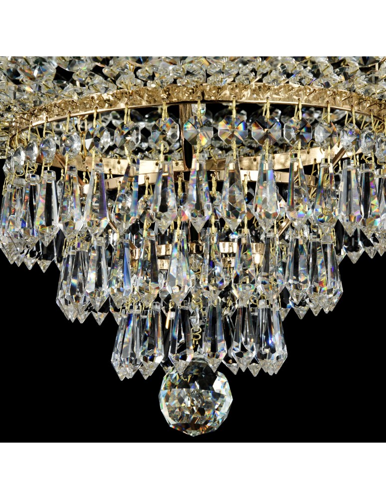 Ceiling lamps with crystals - Maytoni Palace 18xE27 60W chandelier DIA890-CL-18-G antique gold - product kolory-swiatla.pl 7