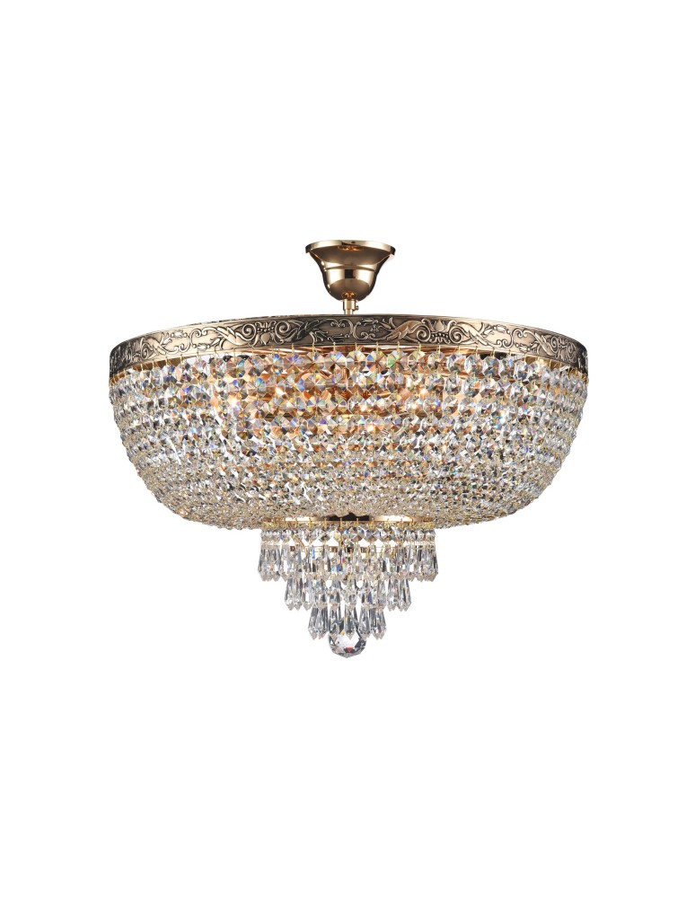 Ceiling lamps with crystals - Maytoni Palace 6xE27 60W chandelier DIA890-CL-06-G antique gold - product kolory-swiatla.pl 1
