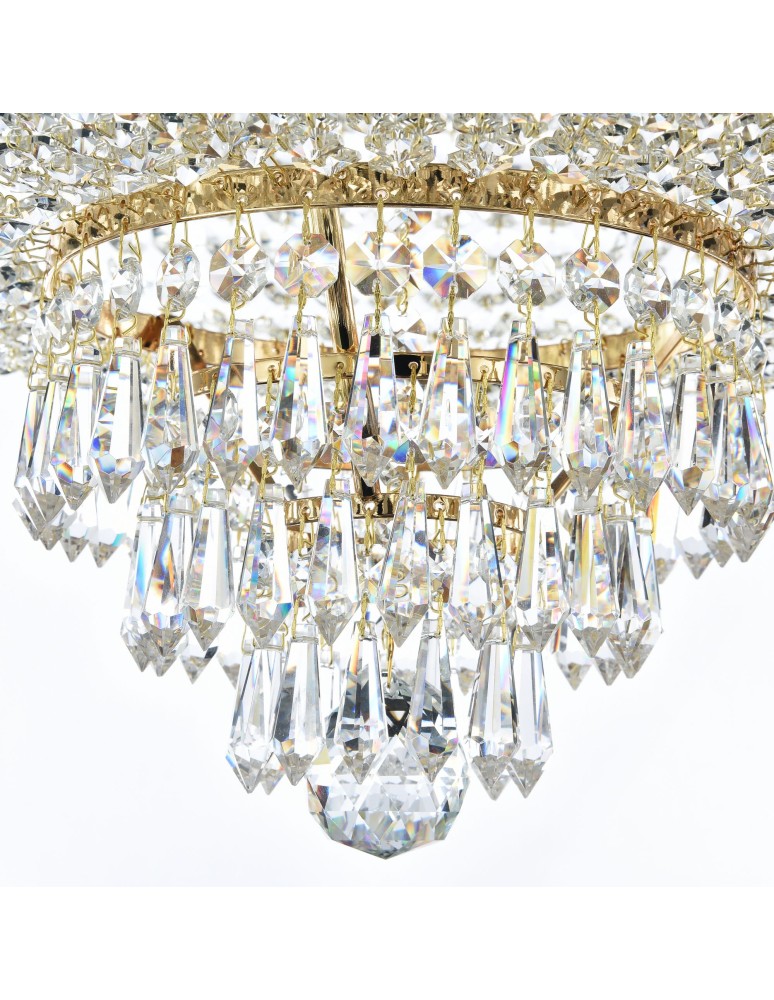 Ceiling lamps with crystals - Maytoni Palace 6xE27 60W chandelier DIA890-CL-06-G antique gold - product kolory-swiatla.pl 6