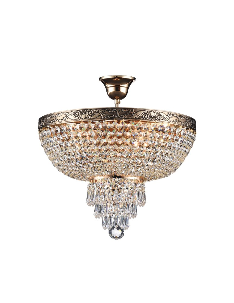 Ceiling lamps with crystals - Maytoni Palace 5xE27 60W chandelier DIA890-CL-05-G antique gold - product kolory-swiatla.pl 1