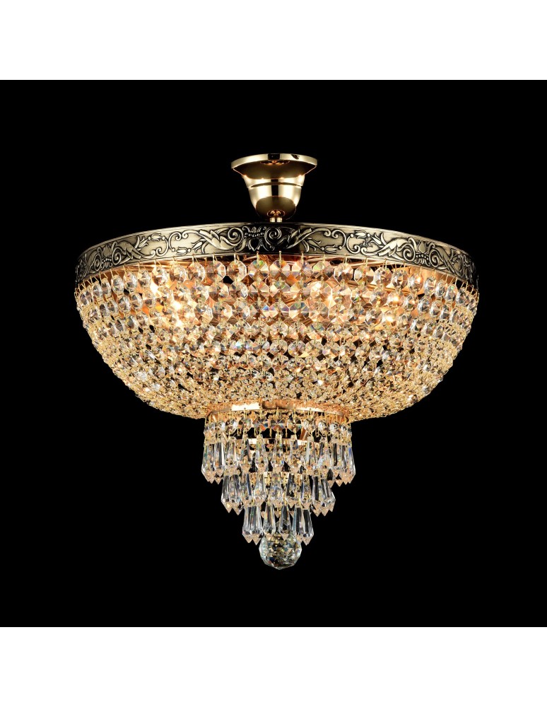Ceiling lamps with crystals - Maytoni Palace 5xE27 60W chandelier DIA890-CL-05-G antique gold - product kolory-swiatla.pl 2