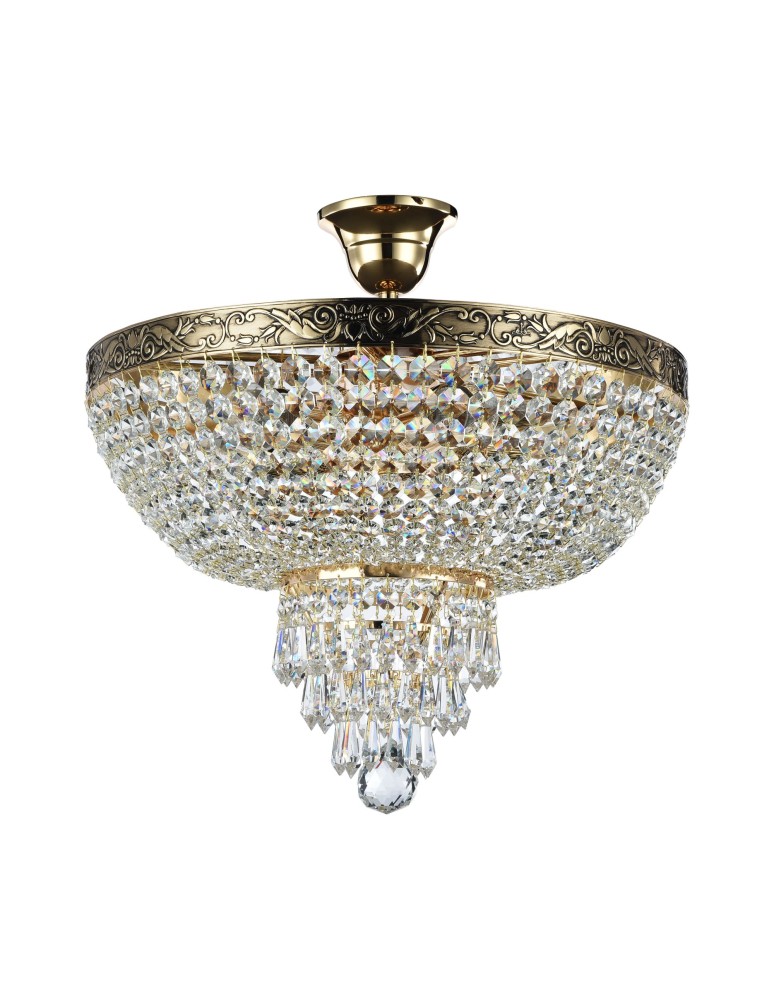 Ceiling lamps with crystals - Maytoni Palace 5xE27 60W chandelier DIA890-CL-05-G antique gold - product kolory-swiatla.pl 4