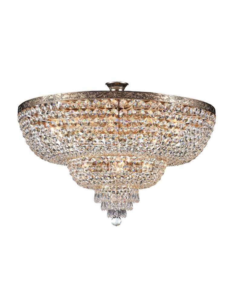 Ceiling lamps with crystals - Maytoni Palace 14xE27 60W chandelier DIA891-CL-14-G antique gold - product kolory-swiatla.pl 1