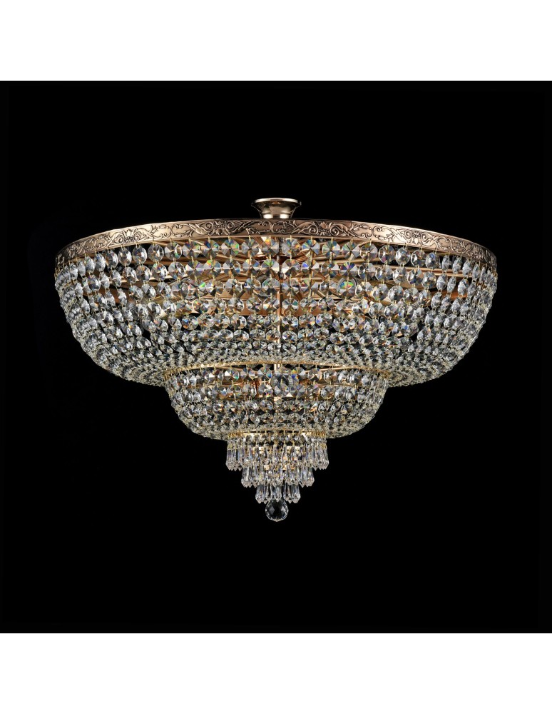 Ceiling lamps with crystals - Maytoni Palace 14xE27 60W chandelier DIA891-CL-14-G antique gold - product kolory-swiatla.pl 4