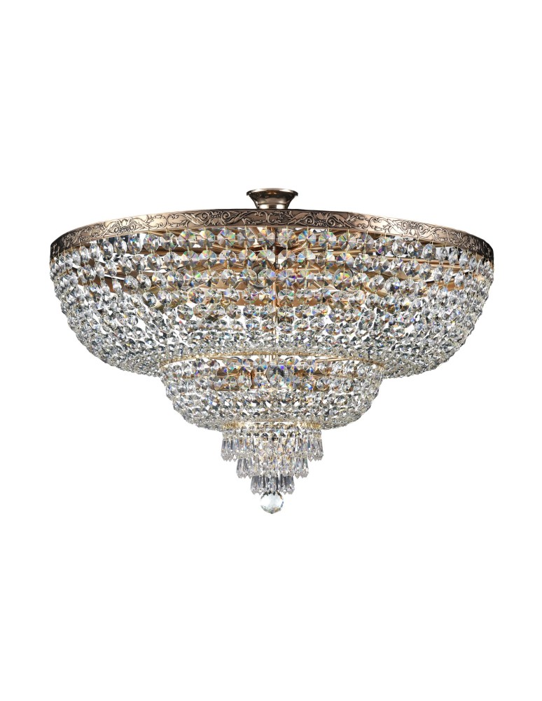 Ceiling lamps with crystals - Maytoni Palace 14xE27 60W chandelier DIA891-CL-14-G antique gold - product kolory-swiatla.pl 5