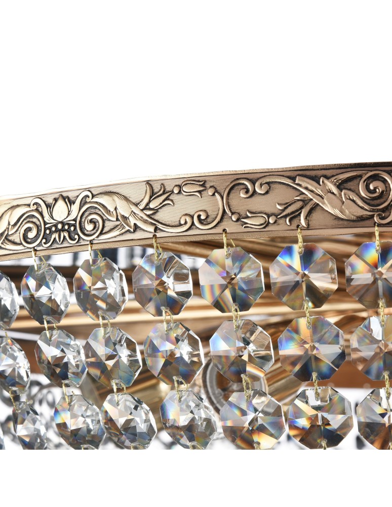 Ceiling lamps with crystals - Maytoni Palace 14xE27 60W chandelier DIA891-CL-14-G antique gold - product kolory-swiatla.pl 6
