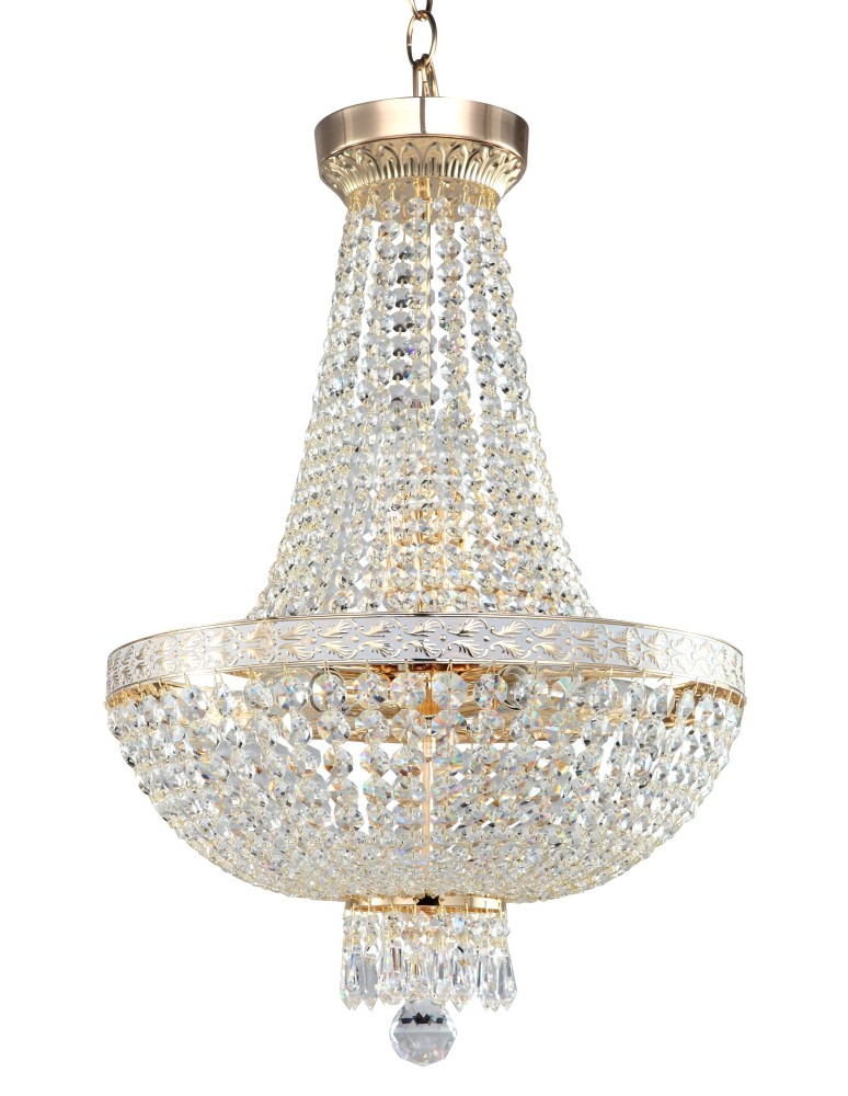 Glamour chandeliers - Maytoni Bella 6xE14 60W chandelier DIA750-TT40-WG gold - product kolory-swiatla.pl 1