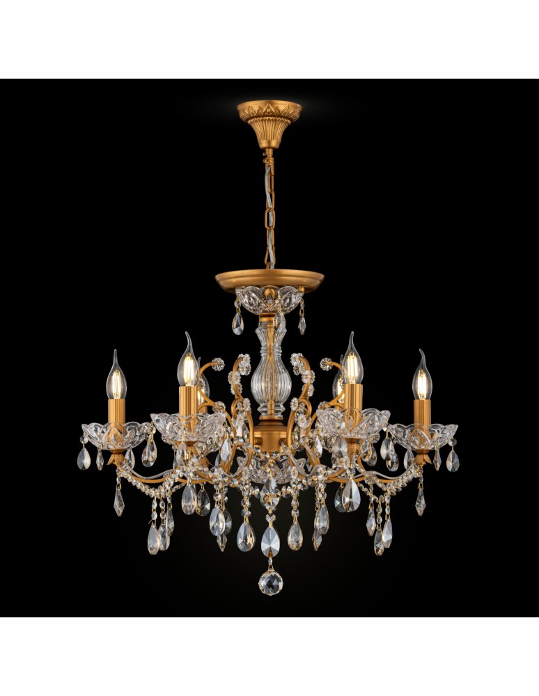 Chandelier chandeliers - Maytoni Sevilla 6xE14 60W chandelier DIA004-06-G gold - product kolory-swiatla.pl 2