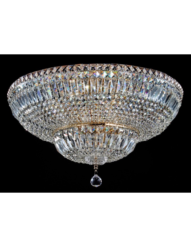 Ceiling lamps with crystals - Maytoni Basfor 16xE14 60W chandelier DIA100-CL-16-G antique gold. - product kolory-swiatla.pl 2