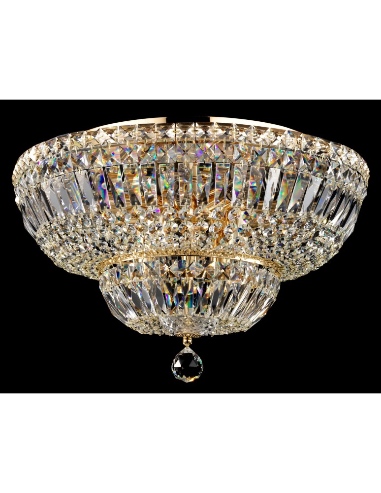 Ceiling lamps with crystals - Maytoni Basfor 12xE14 60W chandelier DIA100-CL-12-G antique gold. - product kolory-swiatla.pl 2