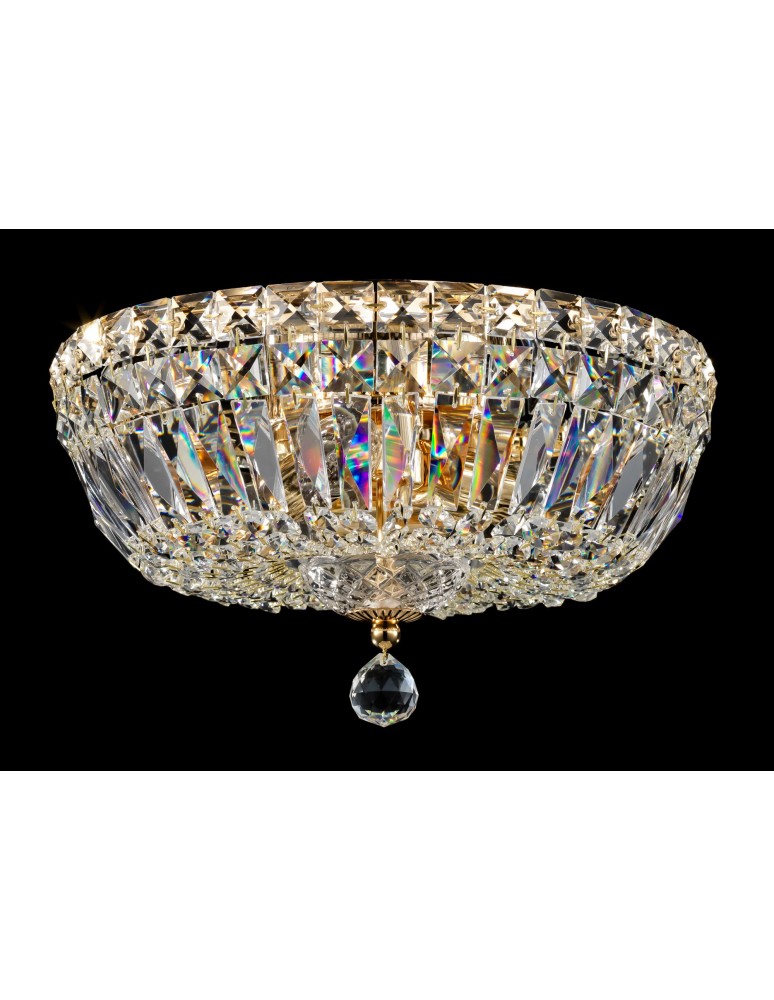 Ceiling lamps with crystals - Maytoni Basfor 3xE14 60W chandelier DIA100-CL-03-G antique gold - product kolory-swiatla.pl 2