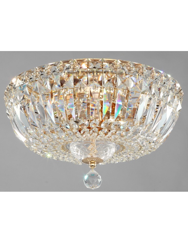 Ceiling lamps with crystals - Maytoni Basfor 3xE14 60W chandelier DIA100-CL-03-G antique gold - product kolory-swiatla.pl 3