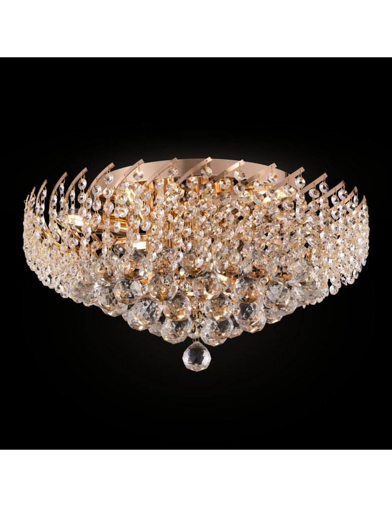 Ceiling lamps with crystals - Maytoni Karolina 9xE14 40W chandelier DIA120-09-G gold - product kolory-swiatla.pl 2