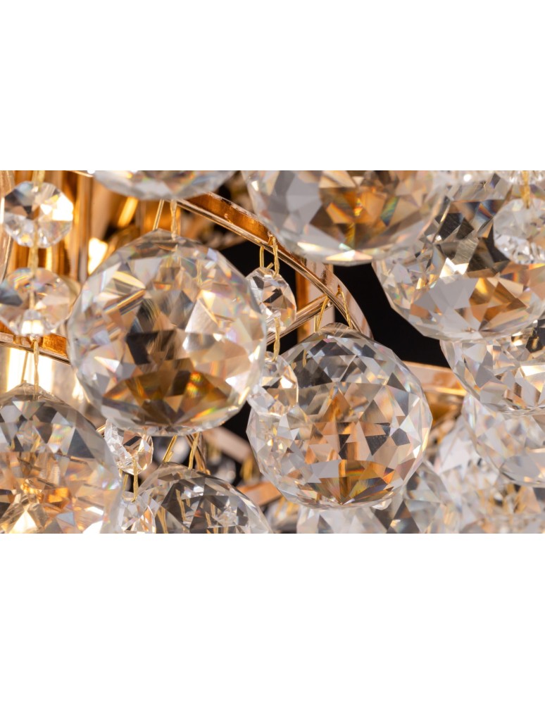 Ceiling lamps with crystals - Maytoni Karolina 6xE14 40W chandelier DIA120-06-G gold - product kolory-swiatla.pl 4