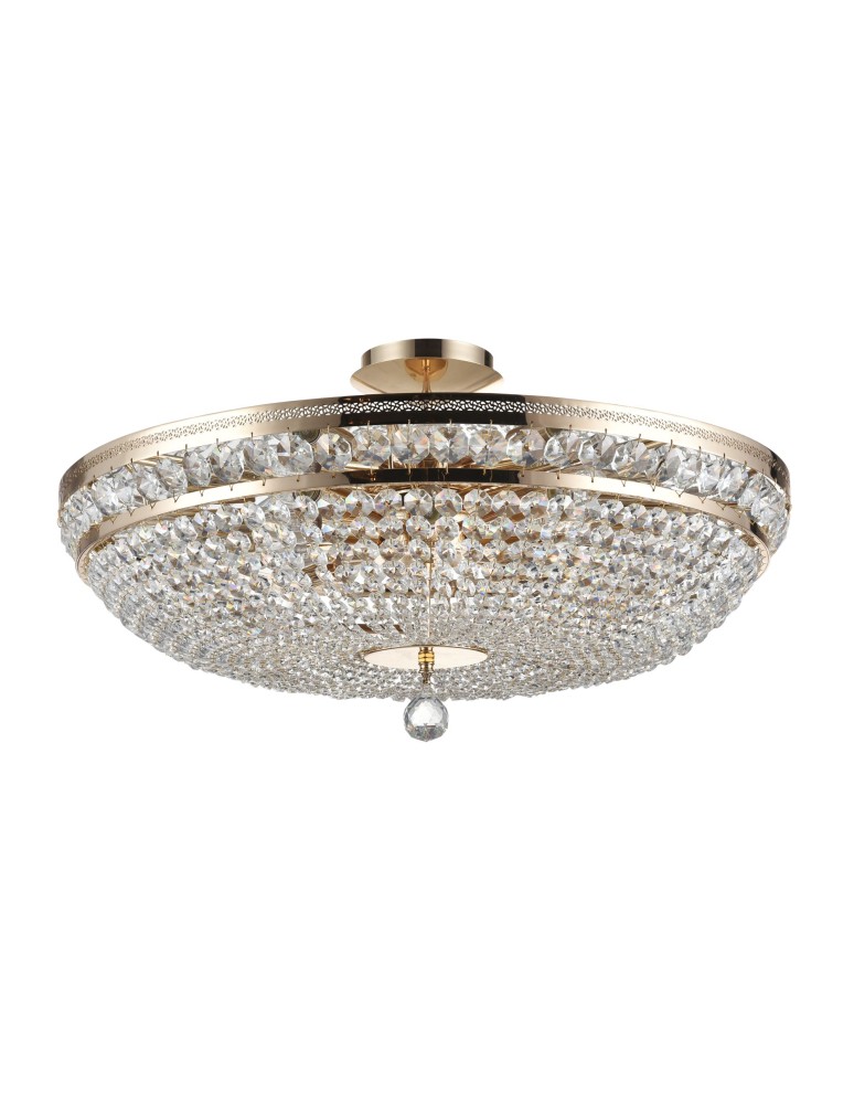Ceiling lamps with crystals - Maytoni Ottilia 12xE14 60W chandelier DIA700-CL-12-G gold - product kolory-swiatla.pl 1