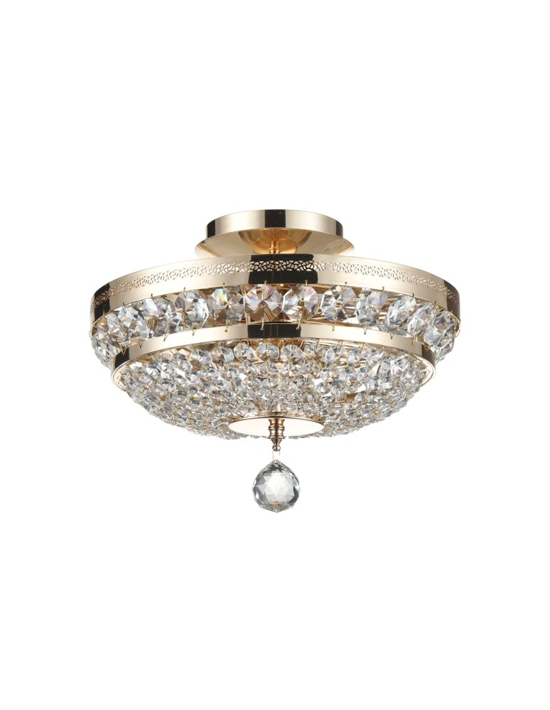 Ceiling lamps - Maytoni Ottilia 3xE14 60W chandelier DIA700-CL-03-G gold - product kolory-swiatla.pl 1
