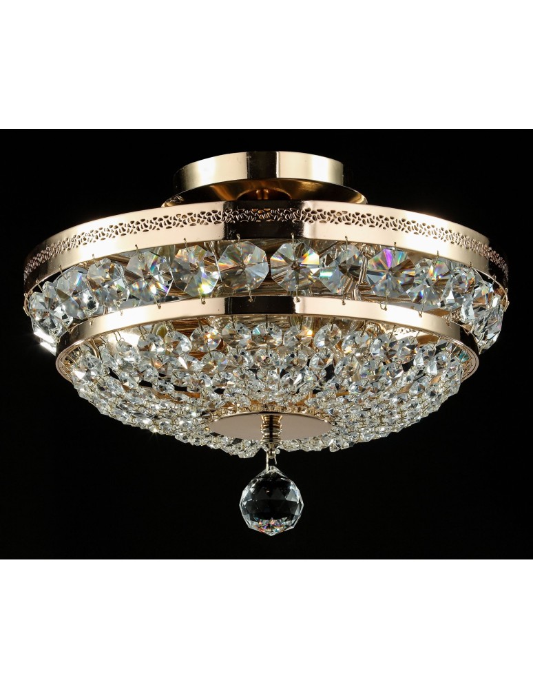 Ceiling lamps - Maytoni Ottilia 3xE14 60W chandelier DIA700-CL-03-G gold - product kolory-swiatla.pl 2