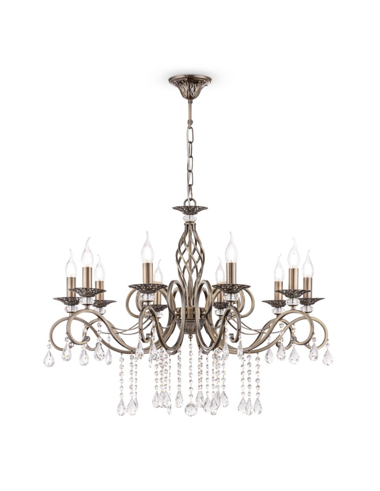 Chandelier chandeliers - Maytoni Grace 10xE14 60W chandelier RC247-PL-10-R brass - product kolory-swiatla.pl 1