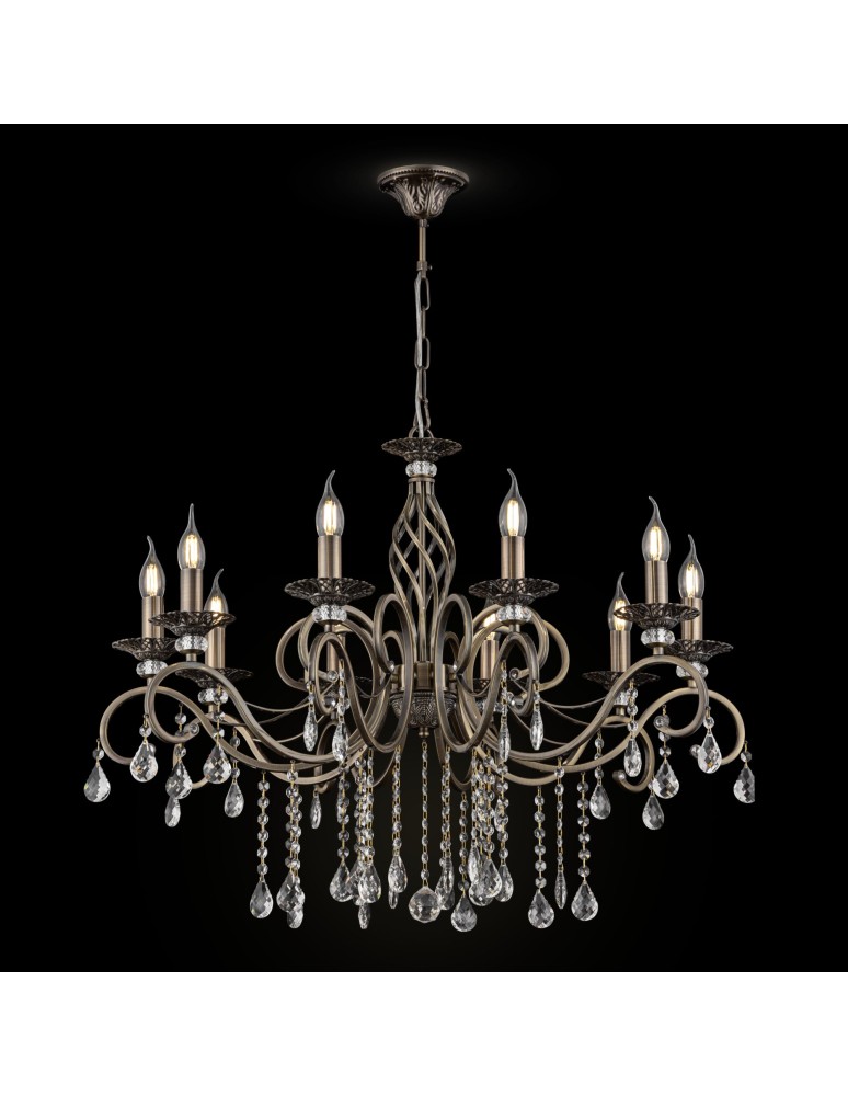 Chandelier chandeliers - Maytoni Grace 10xE14 60W chandelier RC247-PL-10-R brass - product kolory-swiatla.pl 2