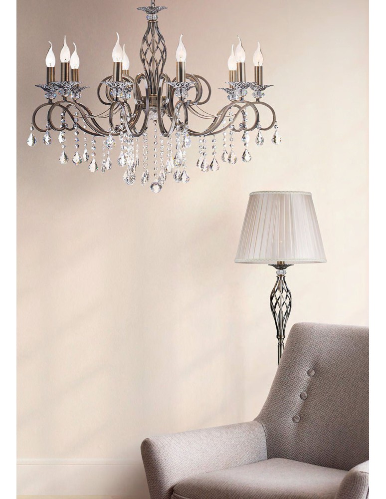 Chandelier chandeliers - Maytoni Grace 10xE14 60W chandelier RC247-PL-10-R brass - product kolory-swiatla.pl 3