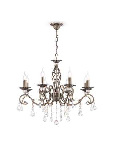 Maytoni Grace 8xE14 60W chandelier RC247-PL-08-R brass