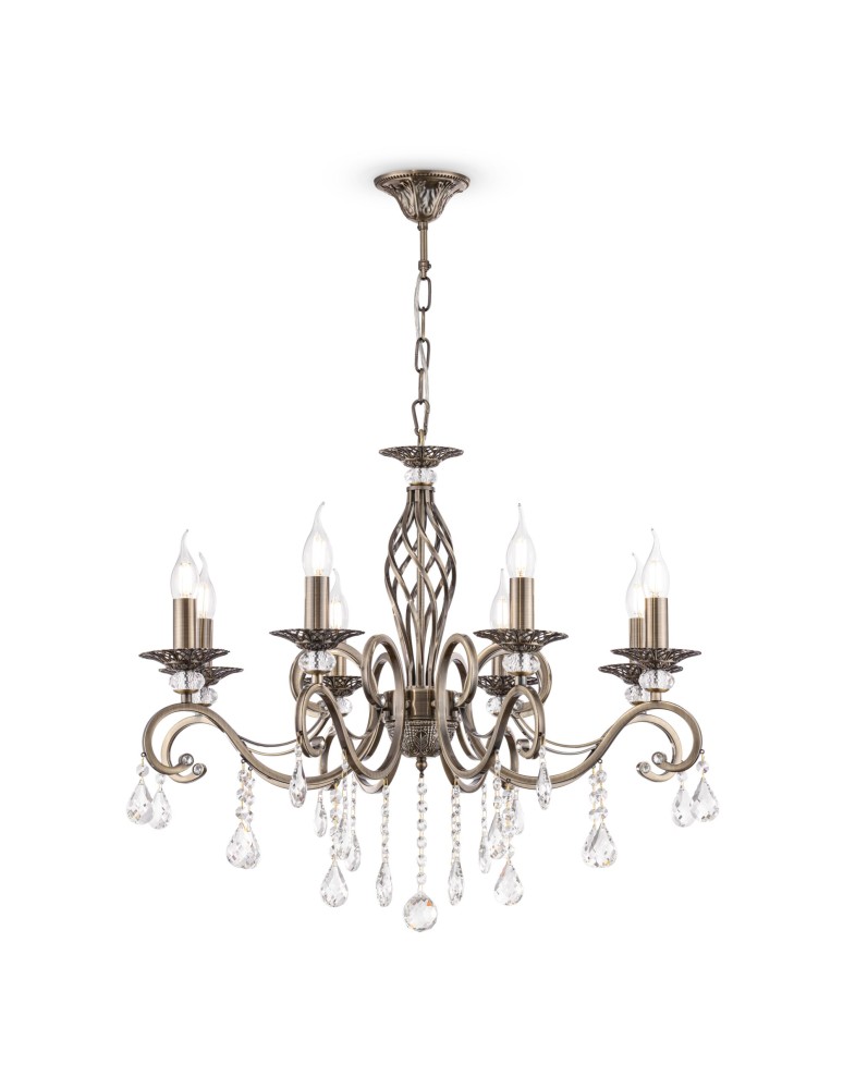 Chandelier chandeliers - Maytoni Grace 8xE14 60W chandelier RC247-PL-08-R brass - product kolory-swiatla.pl 1