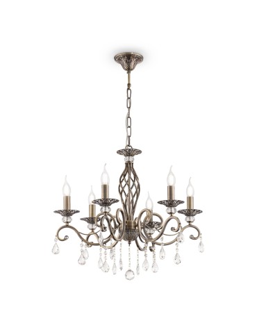 Maytoni Grace 6xE14 60W chandelier RC247-PL-06-R brass