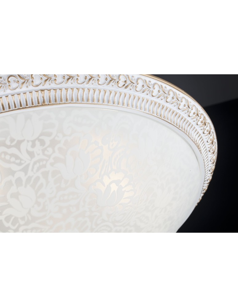 Ceiling lamps - Maytoni Pascal 3xE27 40W ceiling light C908-CL-03-W white and gold - product kolory-swiatla.pl 5