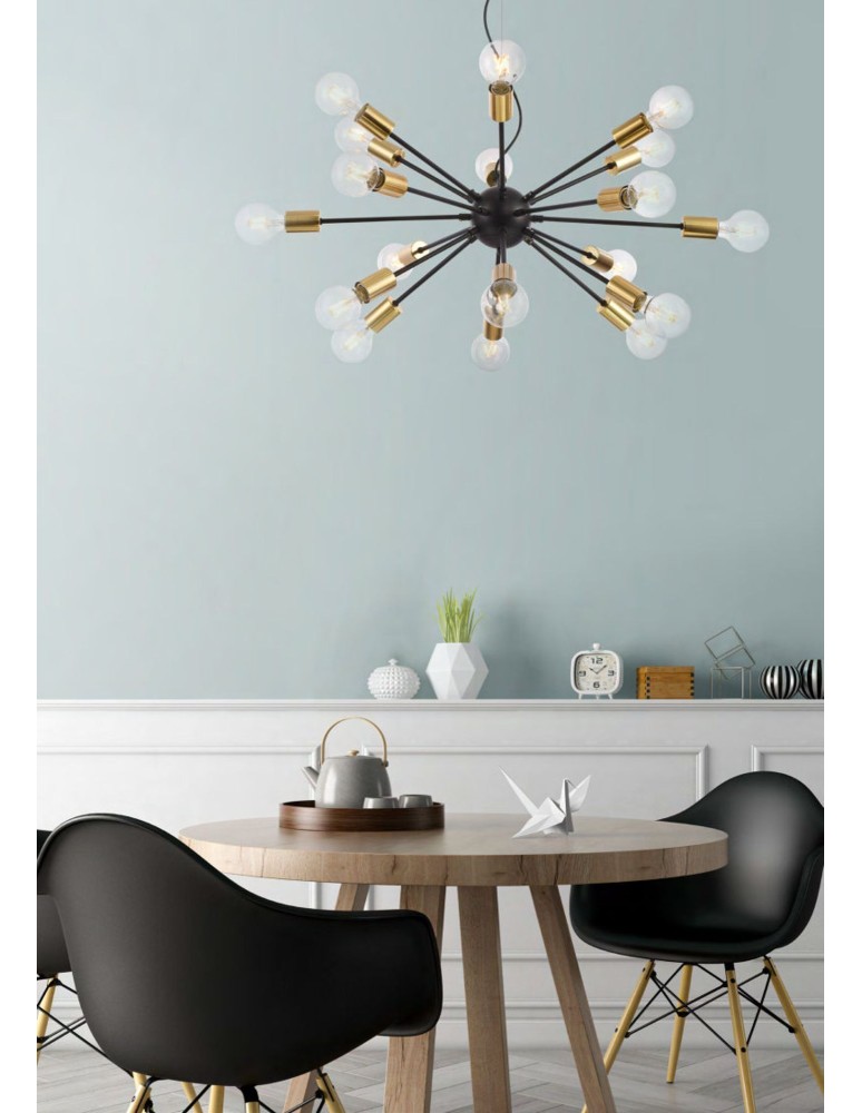 Pendant lamps - Maytoni Jackson 18xE27 7W pendant T546PL-18B black - product kolory-swiatla.pl 3