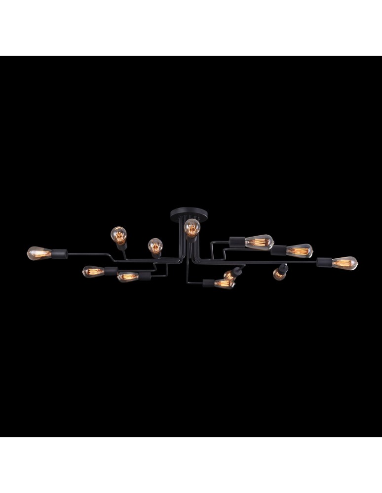 Loft ceiling lamps - industrial - Maytoni Gilbert 12xE27 60W ceiling light T532CL-12B black - product kolory-swiatla.pl 2